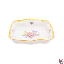 Салатник квадратный Queen's Crown Мейсенский букет 19см