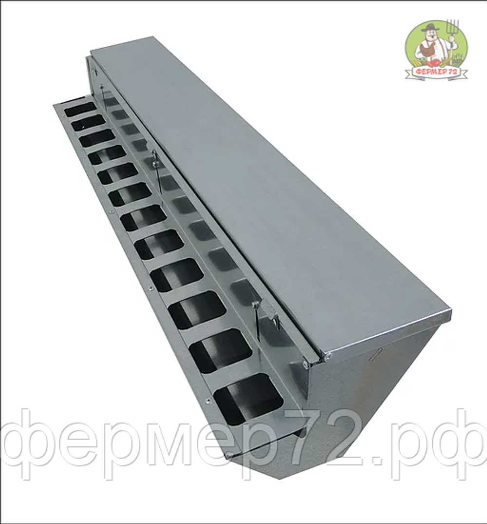 Кормушка для кур навесная Экономка 80 см с крышкой