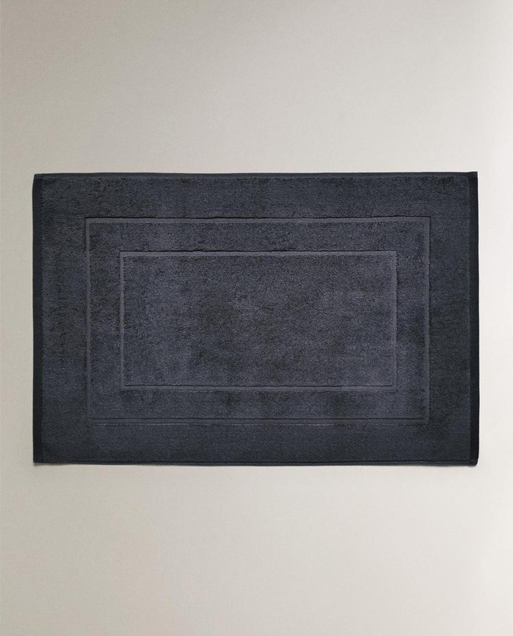 ZARA HOME ХЛОПКОВЫЙ НЕСКОЛЬЗЯЩИЙ КОВРИК ДЛЯ ВАННОЙ, ЧЕРНЫЙ