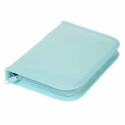 Пенал Hatber 190х130мм 1 отделение на молнии глянц.ламин.тиснение-NEWtone- PASTEL МЯТА в индив.упак.