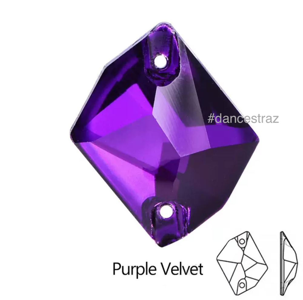 Стразы пришивные, Cosmic, Purple Velvet, 277, 21*27mm, (24 ea/pkg), 5A+, (F2)