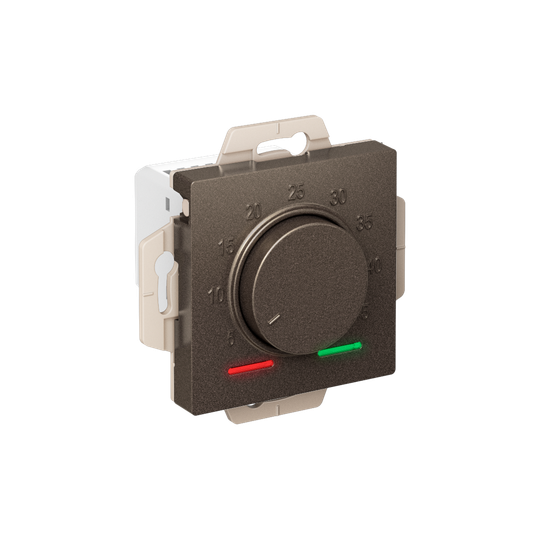 Механизм термостата ATLASDESIGN электрон. теплого пола с датчиком 10А мокко SchE ATN000635