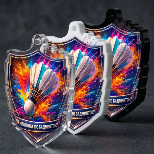 Акриловая медаль Бадминтон 1767-050