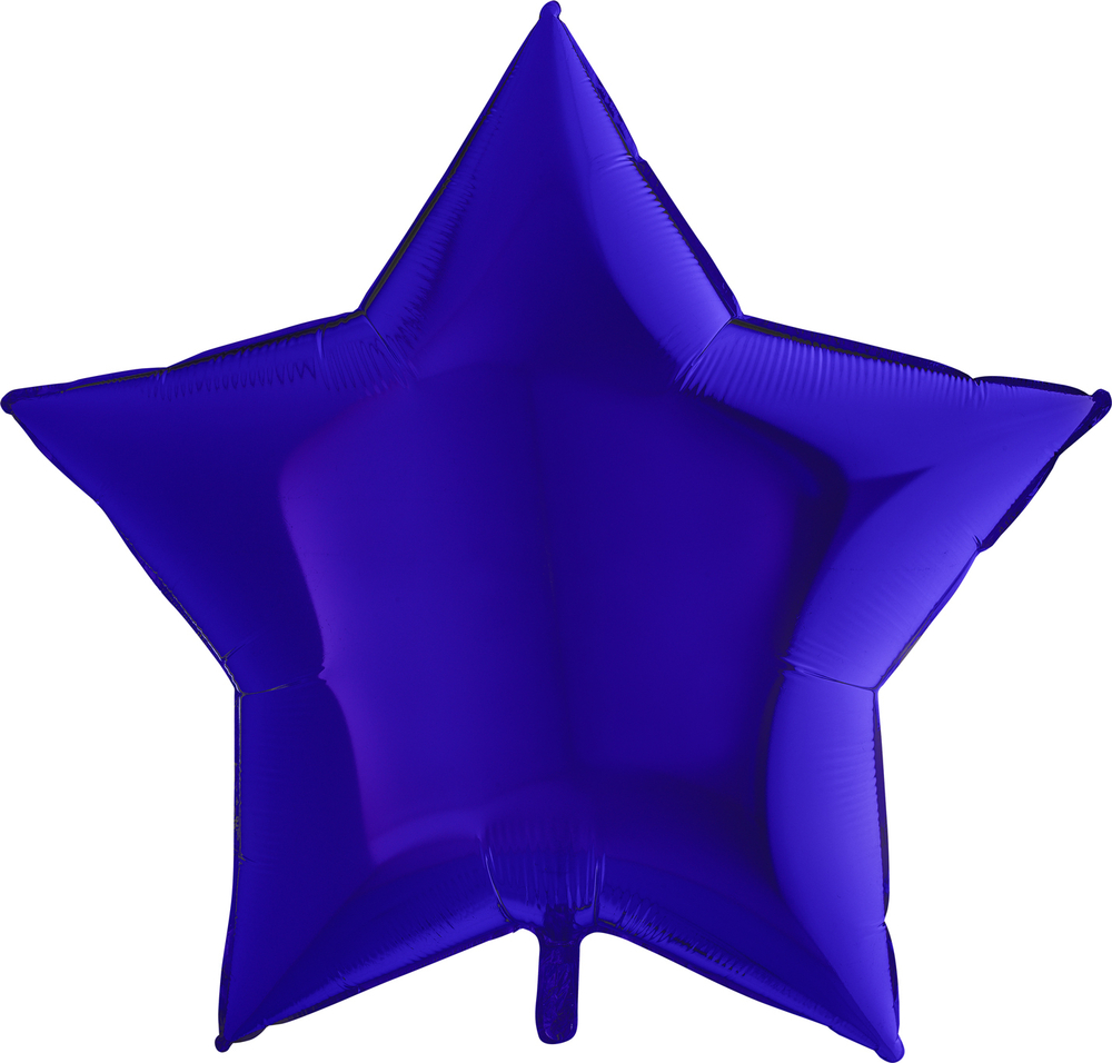Фольгированный шар звезда 81 см фиолетовый