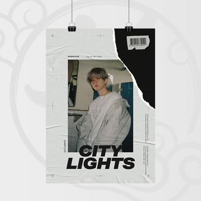 Постер А4 - BAEKHYUN (EXO) - City Lights