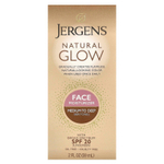 Jergens, Natural Glow, увлажняющее средство для лица, SPF 20, от средних до темных оттенков кожи, 59 мл (2 жидк. унции)