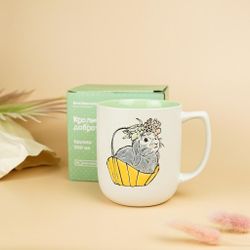 Кружка 500 мл белая " " зеленая внутри P.L. Proff Cuisine