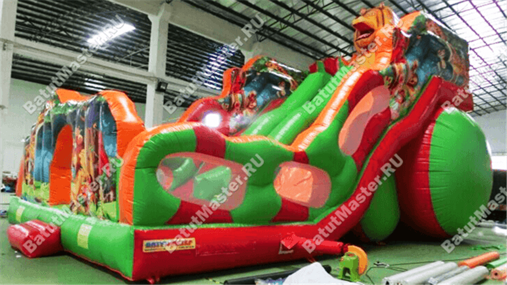 Батут-горка "Лев" 15*8*11 м