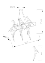 Подвесной светодиодный светильник Moderli V3073-6PL origami Birds 6*LED*6W