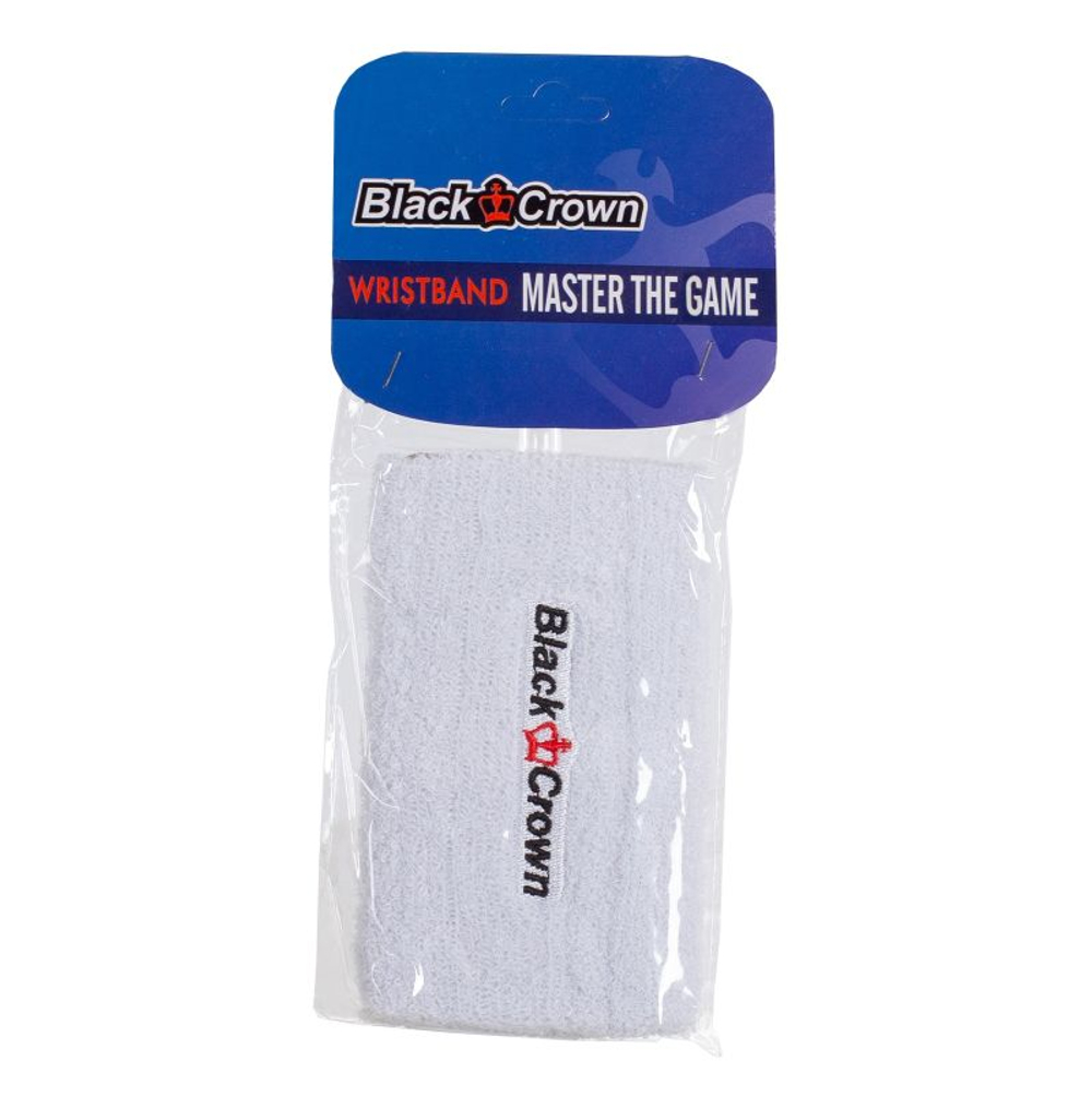 Напульсник теннисный Black Crown Wristband Long 1P - white