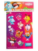Игрушка 3D конструктор из пенокартона СМЕШАРИКИ, 3 листа   7472679, Артикул: 7472679