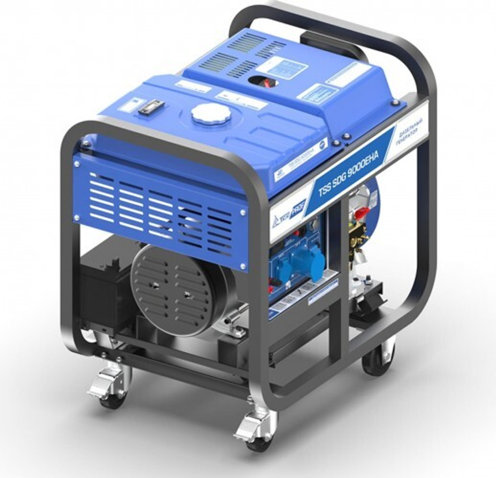 Генератор дизельный с воздушным охлаждением ТСС SDG 9000 EHA открытая 100035