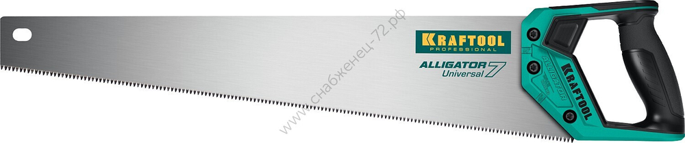 KRAFTOOL Alligator Universal 7, 550 мм, 7 TPI 3D зуб, Универсальная ножовка (15004-55)