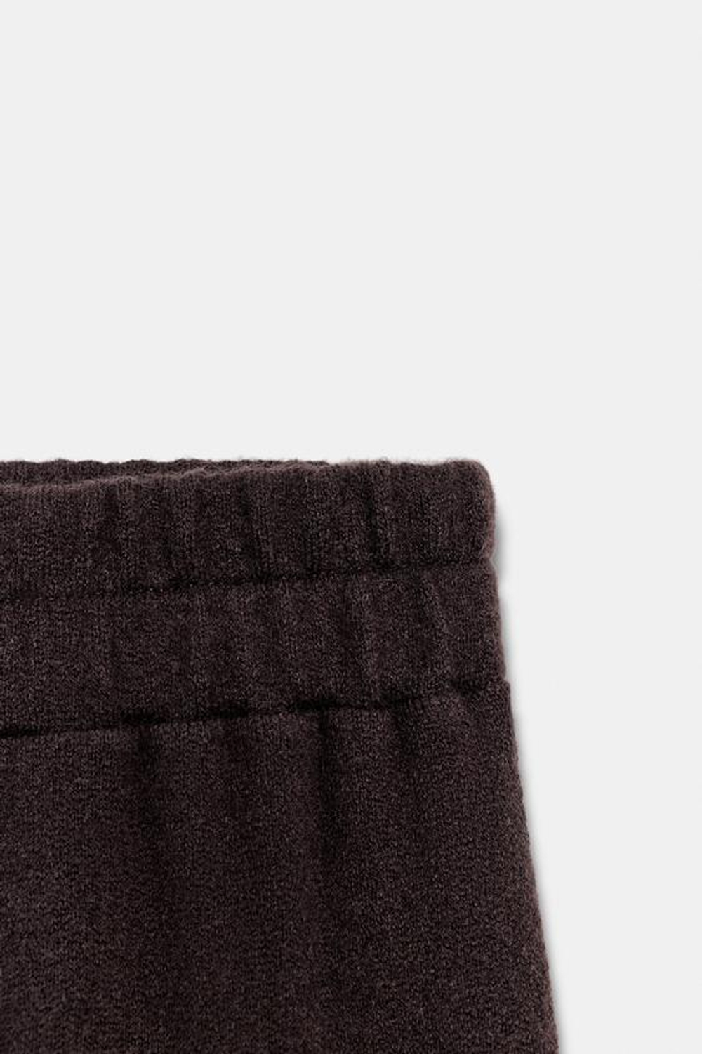 ZARA ШИРОКИЕ БРЮКИ ИЗ МЯГКОЙ ТКАНИ, ШОКОЛАДНЫЙ