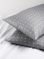 UTOPIA 2 Наволочки, сатин серый в точку