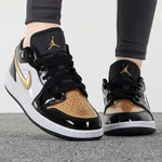 Jordan Kids Air Jordan 1 Low SE "Gold Toe" Sneakers