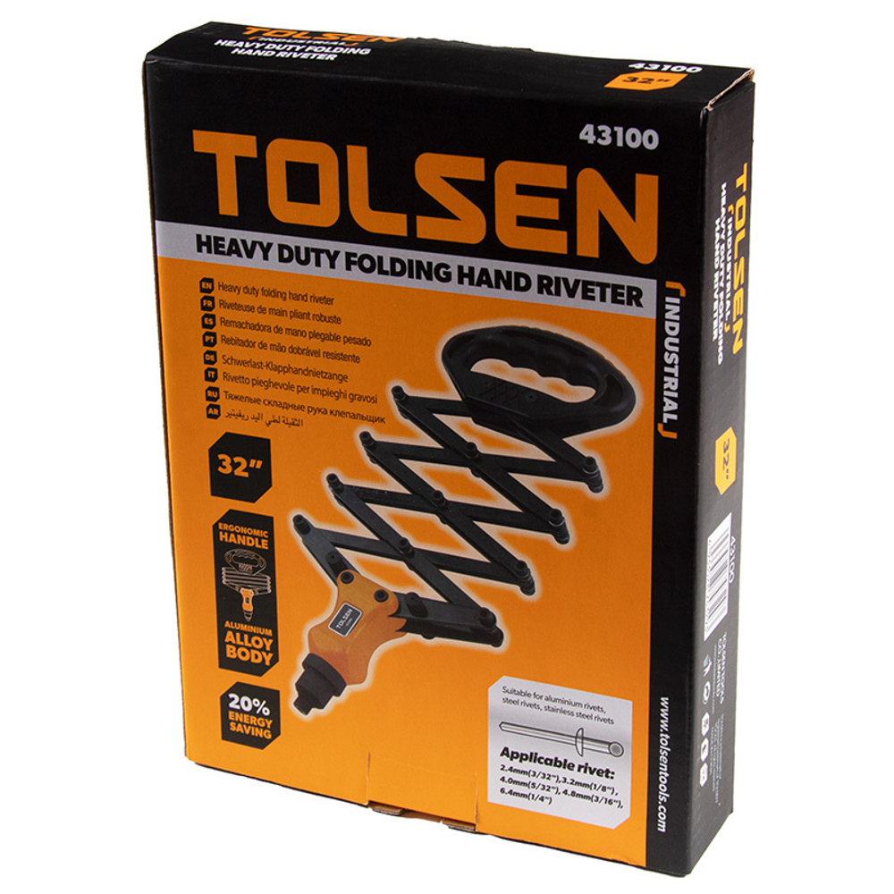 TOLSEN (TT43100) Заклепочник 2.4-6.4 мм, "гармошка"