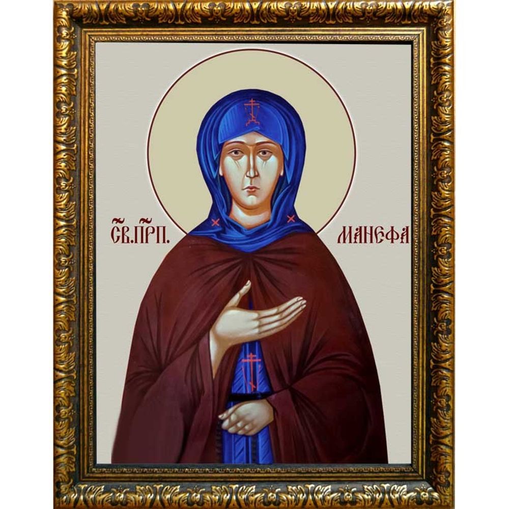 Манефа Гомельская Преподобная. Икона на холсте.