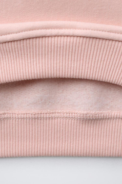 ZARA ТОЛСТОВКА С БЛЕСТЯЩЕЙ НАДПИСЬЮ, ЦВЕТ РОЗОВОГО МЕЛА