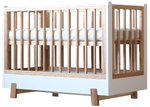 Детская кроватка Фабрика Облаков Onlybaby Scandi маятник продольный молочный, дерево