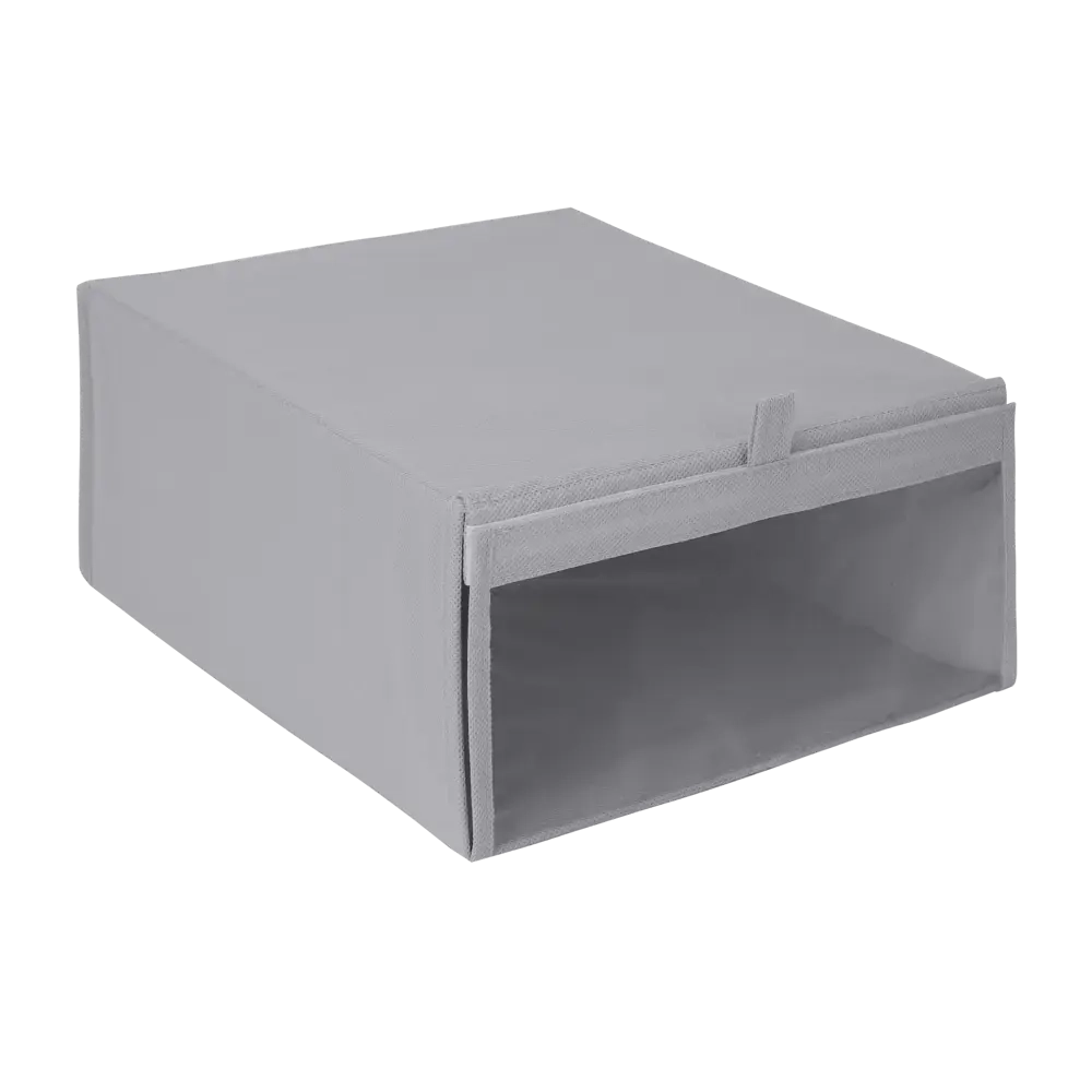 Коробка для обуви Spaceo 28x15x35 см полипропилен цвет гранит