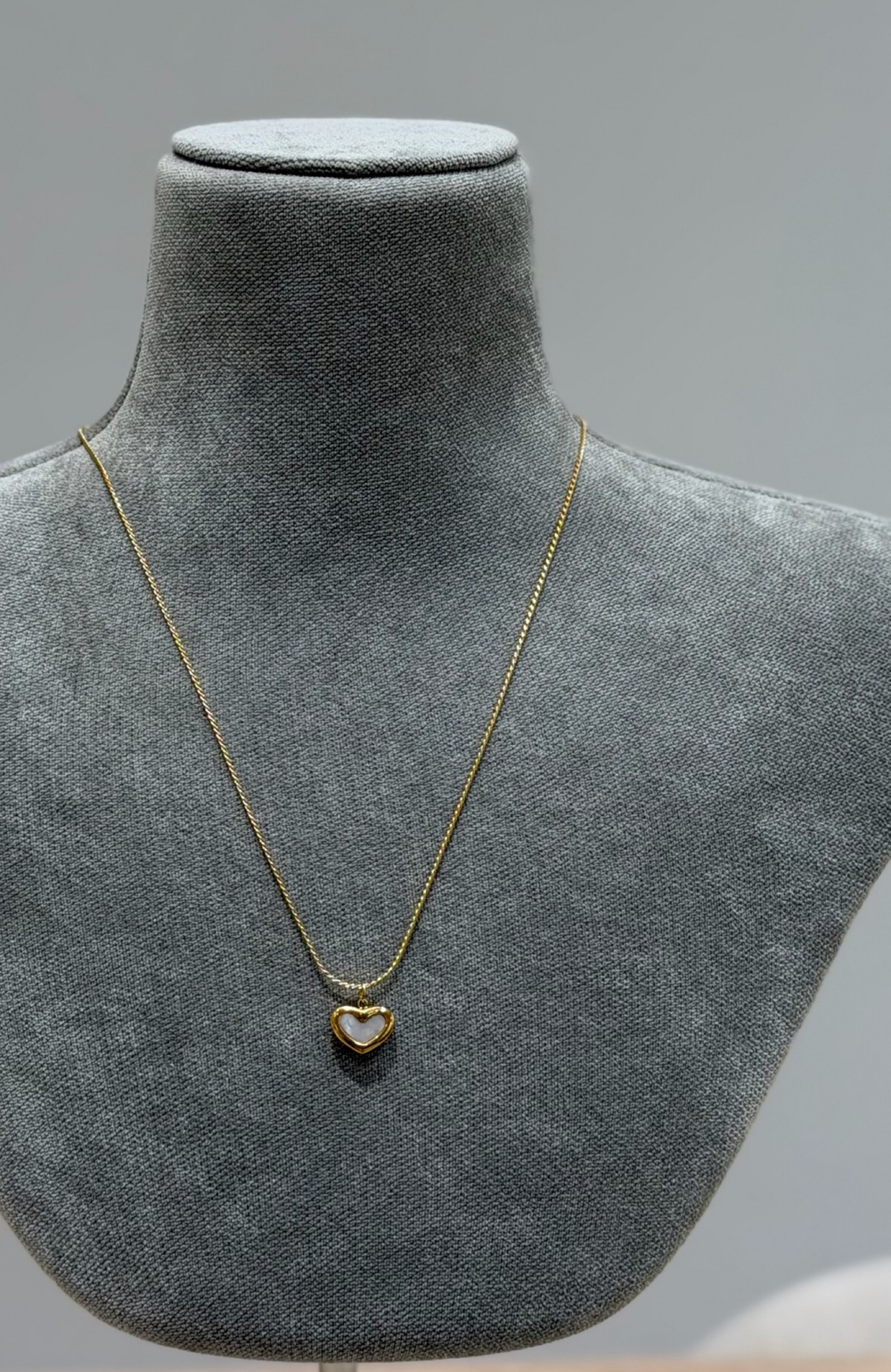 Цепочка СЕРДЦЕ перламутр