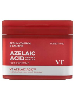 VT Cosmetics Az Care Toner Pad отшелушивающие тонер-пэды с азелаиновой кислотой и экзосомами центеллы