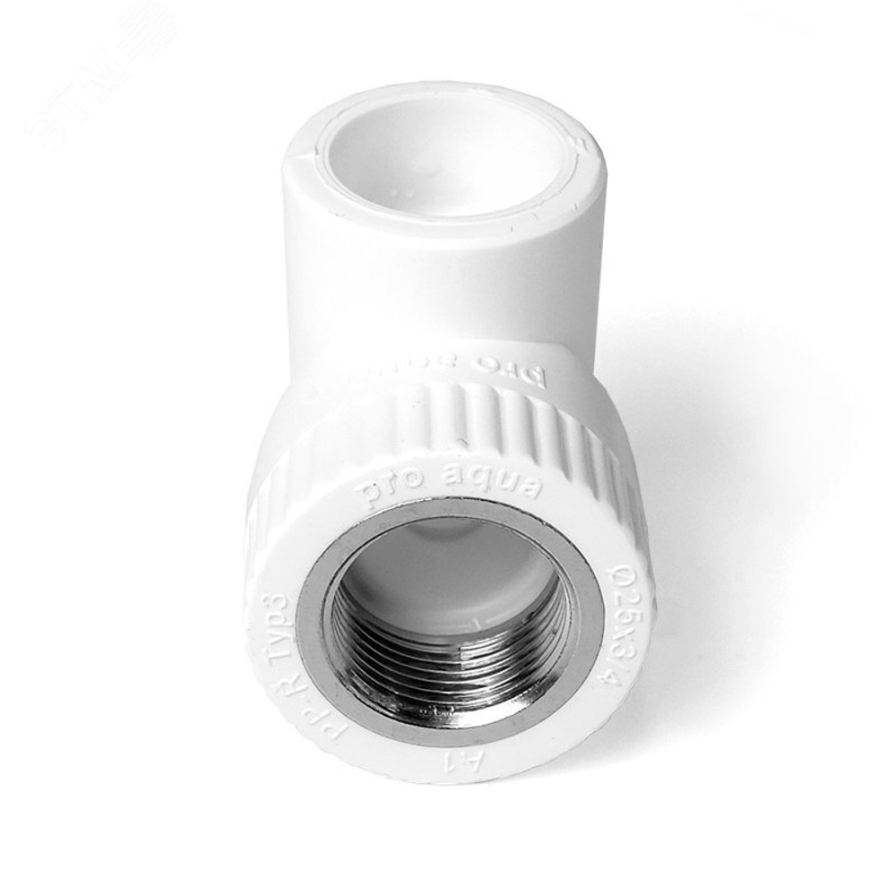 Угольник комбинированный 25х1/2 внр. резьб ПОЛИТЭК ПП полипропилен