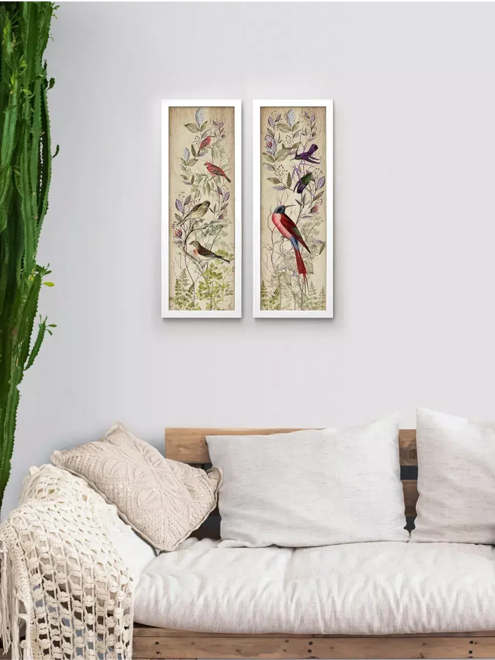 Комплект из двух картин на бумаге 18*50 см