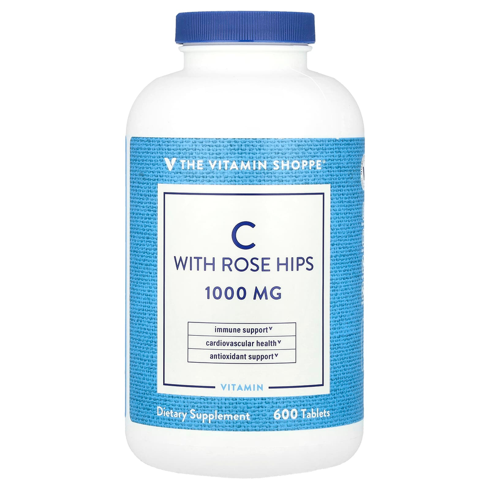 The Vitamin Shoppe, витамин C с шиповником, 600 таблеток