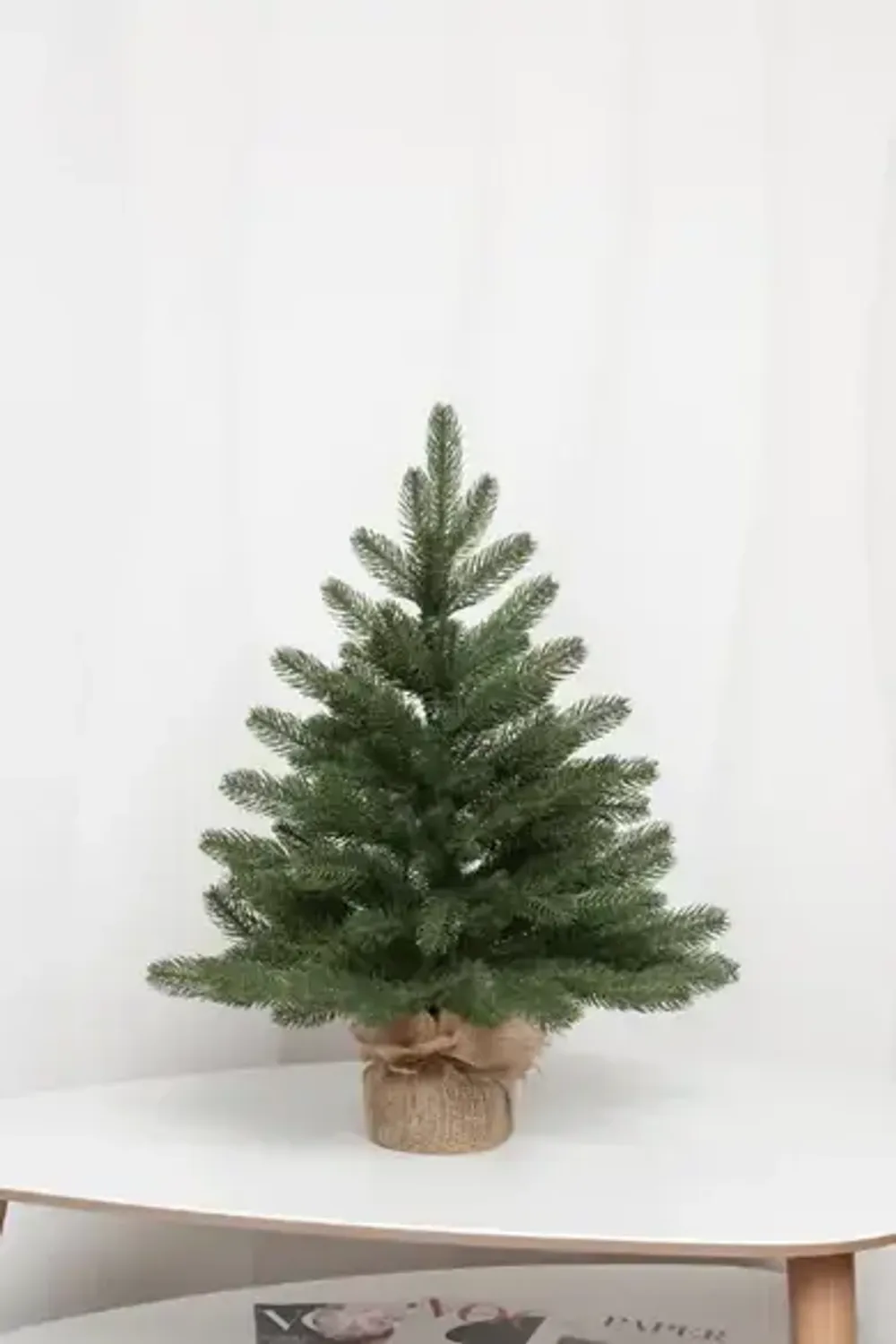 Настольная елка искусственная "Олимпия" (литая хвоя) высота 60 см / 90 см