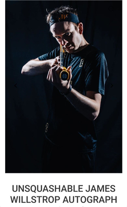 UNSQUASHABLE, JAMES WILLSTROP AUTOGRAPH, 120g, Squash Racket