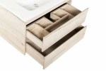 Тумба с раковиной BelBagno KRAFT 80 2C-SO/BB800ETL Rovere Galifax Bianco
