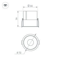 Светильник MS-ATLAS-BUILT-R72-20W Day4000 (BK-BK, 30 deg, 230V) (Arlight, IP20 Металл, 5 лет) 035461