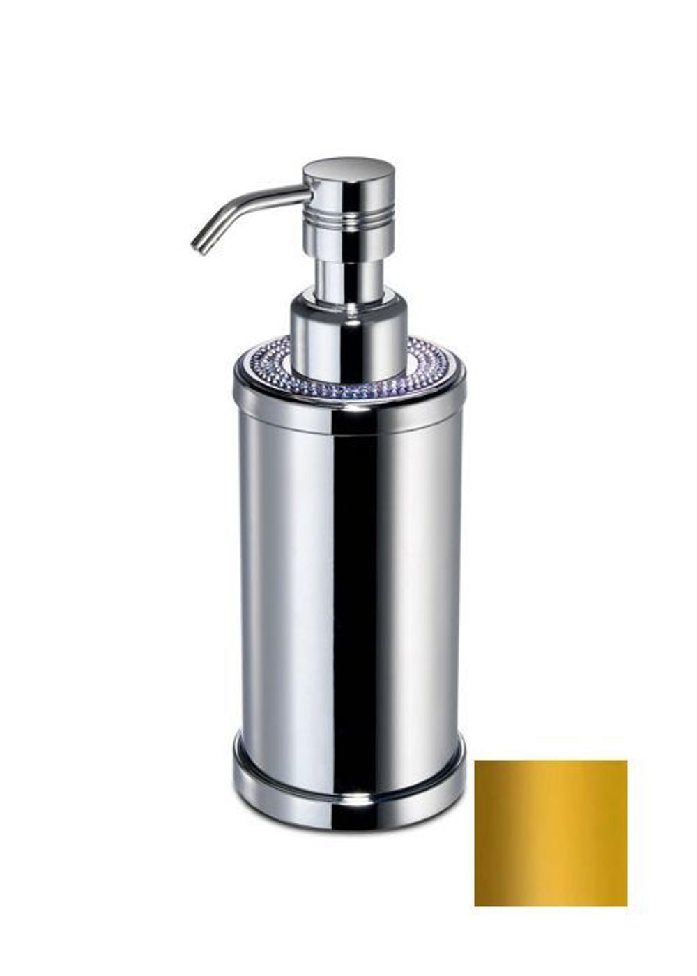 Дозатор для жидкого мыла круглый Windisch 3 Lines золото