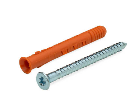 Рамный дюбель с пот/борт., шуруп потай, RD-Z, НЕЙЛОН (+ бита PZ4) ЕКТ