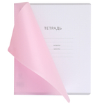 Тетрадь, 12 листов, клетка, пластик, Erich Krause, Pastel, Классика CoverPrо, розовая