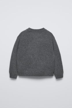 ZARA СВИТЕР ИЗ 100% КАШЕМИРА, МАРЕНГО С МЕЛАНЖЕВЫМ ЭФФЕКТОМ