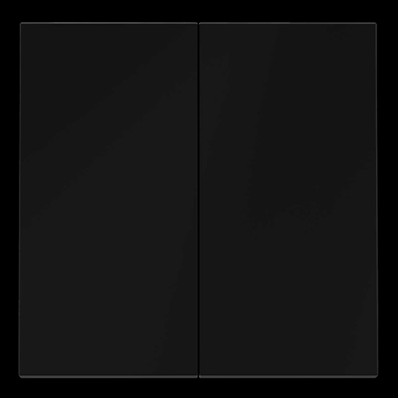 Клавиши для выключателя/переключателя двухклавишного S70 (черный матовый) Voltum VLS000308