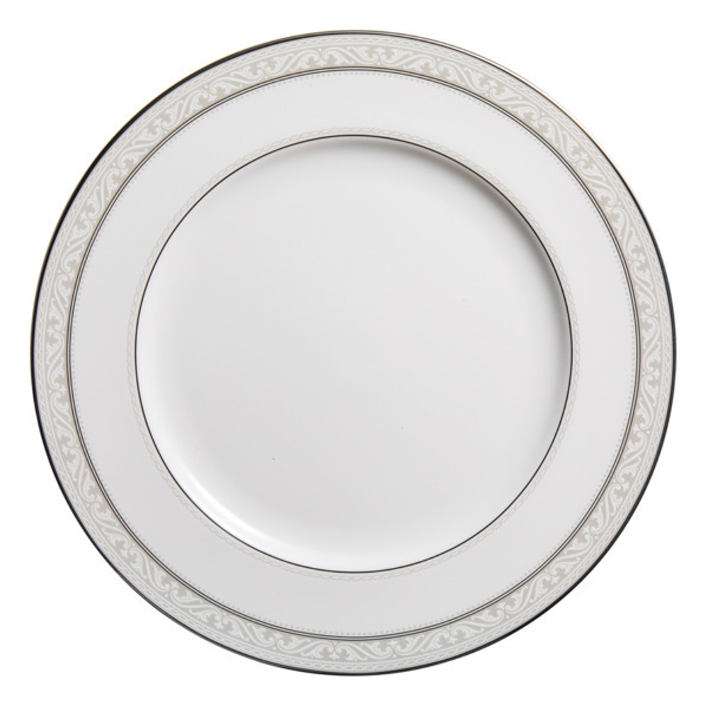 Тарелка обеденная 27см Noritake Монтвейл с платиновым кантом