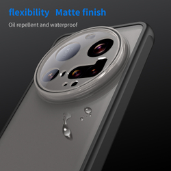 Защитный чехол с черными рамками для Xiaomi 15 Ultra, задняя крышка тонированная прозрачная