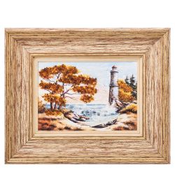 AMB-03/62 Картина «Красота природы» (с янтарной крошкой) H-32см