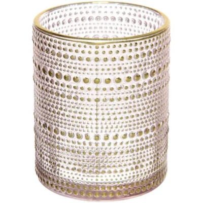 Подсвечник «Хрустальный блеск» 10*12,5 см, Розовый