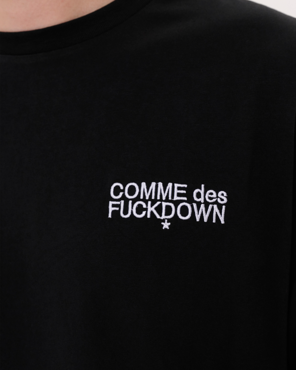 COMME DES FUCKDOWN ФУТБОЛКА ЧЕРНАЯ