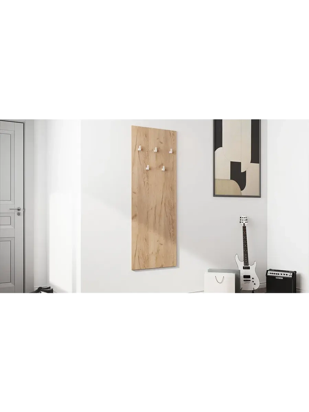 Прихожая с зеркалом Дуб Крафт золотой 145х43х195