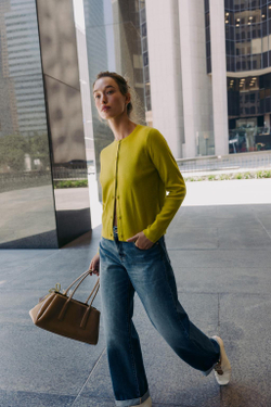 ZARA БАЗОВЫЙ КАРДИГАН С ПУГОВИЦАМИ, СВЕТЛО-ФИСТАШКОВЫЙ