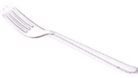 Вилка пластиковая 180 мм 5.3 г столовая, прозр. (50/2000 шт)