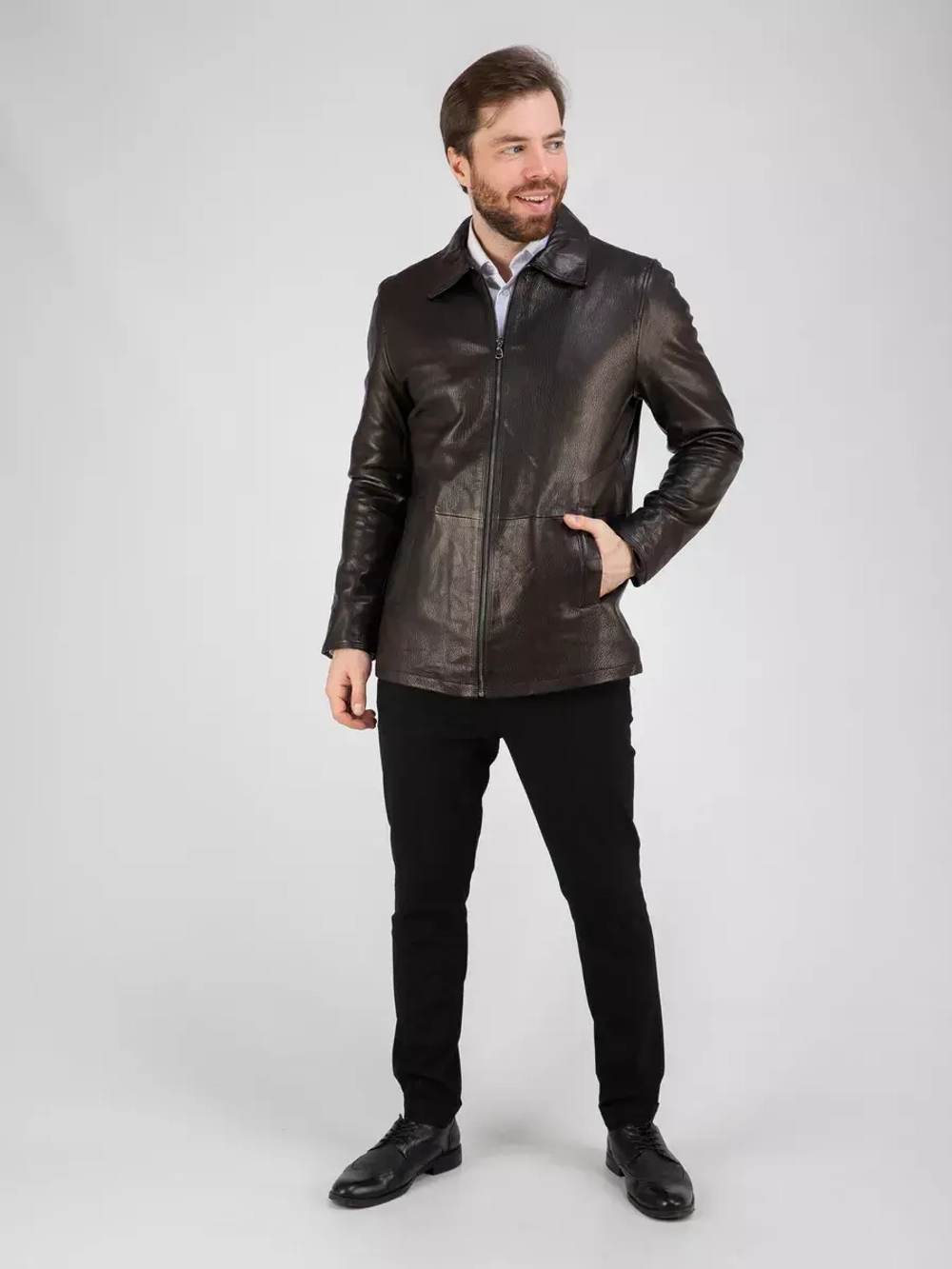 Кожаная куртка демисезонная