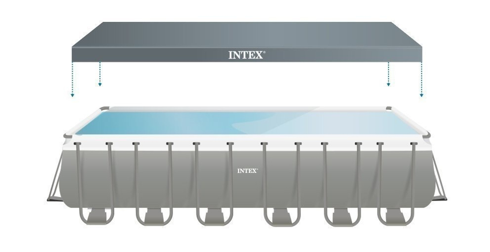 Тент для каркасного бассейна Ultra Frame Pools 732х366 см (Intex 18936)