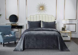 Покрывало 220х240 и 2 наволочки 50х70 Sofi De MarkO Патрисия Антрацит